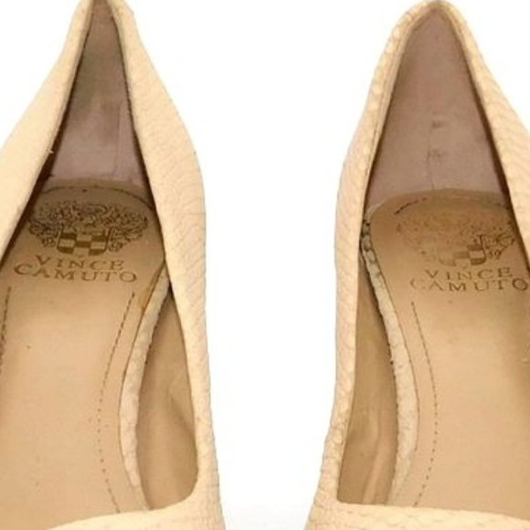 Vince Camuto Snakeskin Textured Leather Pumps - Picture 7 of 14